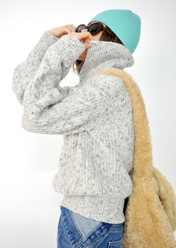 fancy slit polar knit(3color)